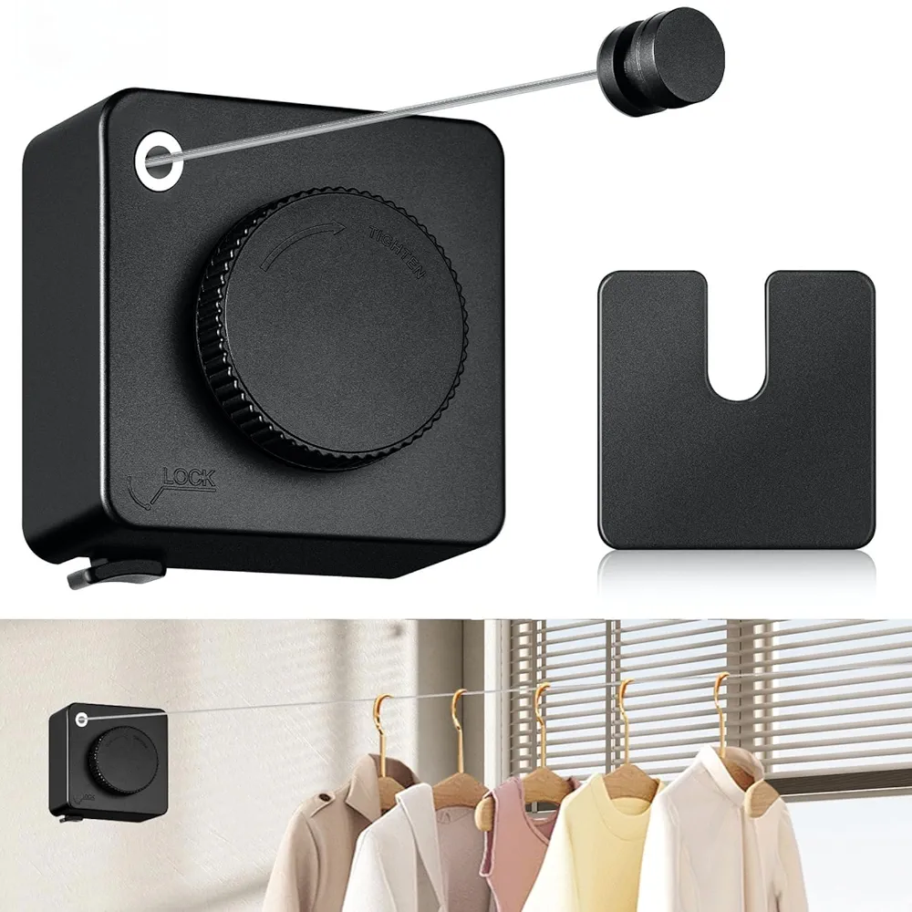 حبل غسيل قابل للتمديد مع قفل تثبيت