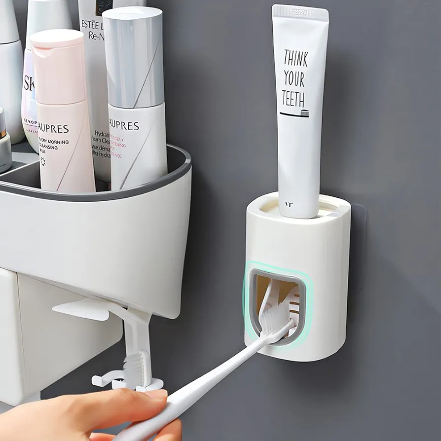موزع معجون الأسنان مع منظم 