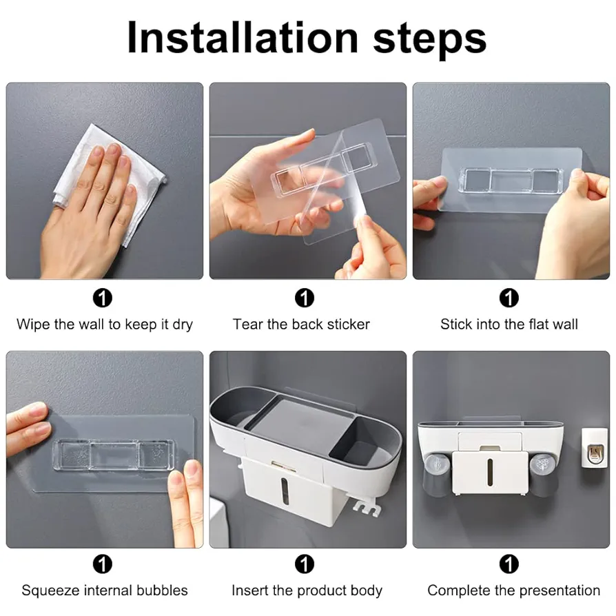 موزع معجون الأسنان مع منظم 