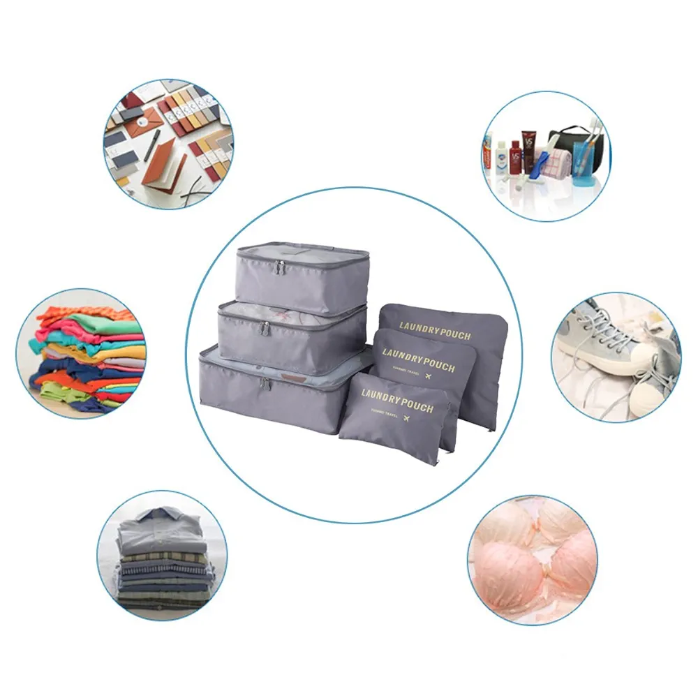 طقم منظم حقائب السفر 6Pcs